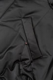 Close-up of a black fabric with a button